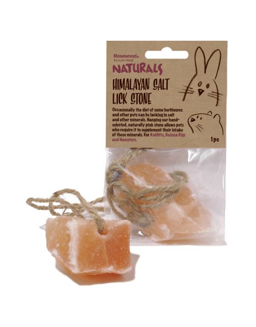 Rosewood Naturals Himalaya Salt Lick Stone - Knaagdiersnack - 9x4x15 cm 90 g