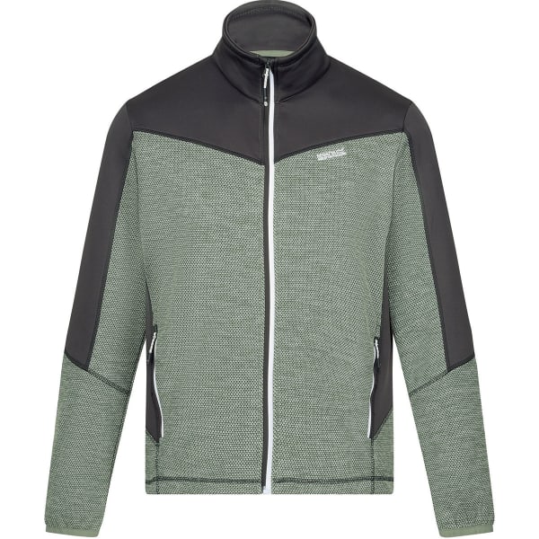 Veste polaire randonnée REGATTA HIGHTON FULL ZIP FLEECE IV AGAVE GREEN/ASH