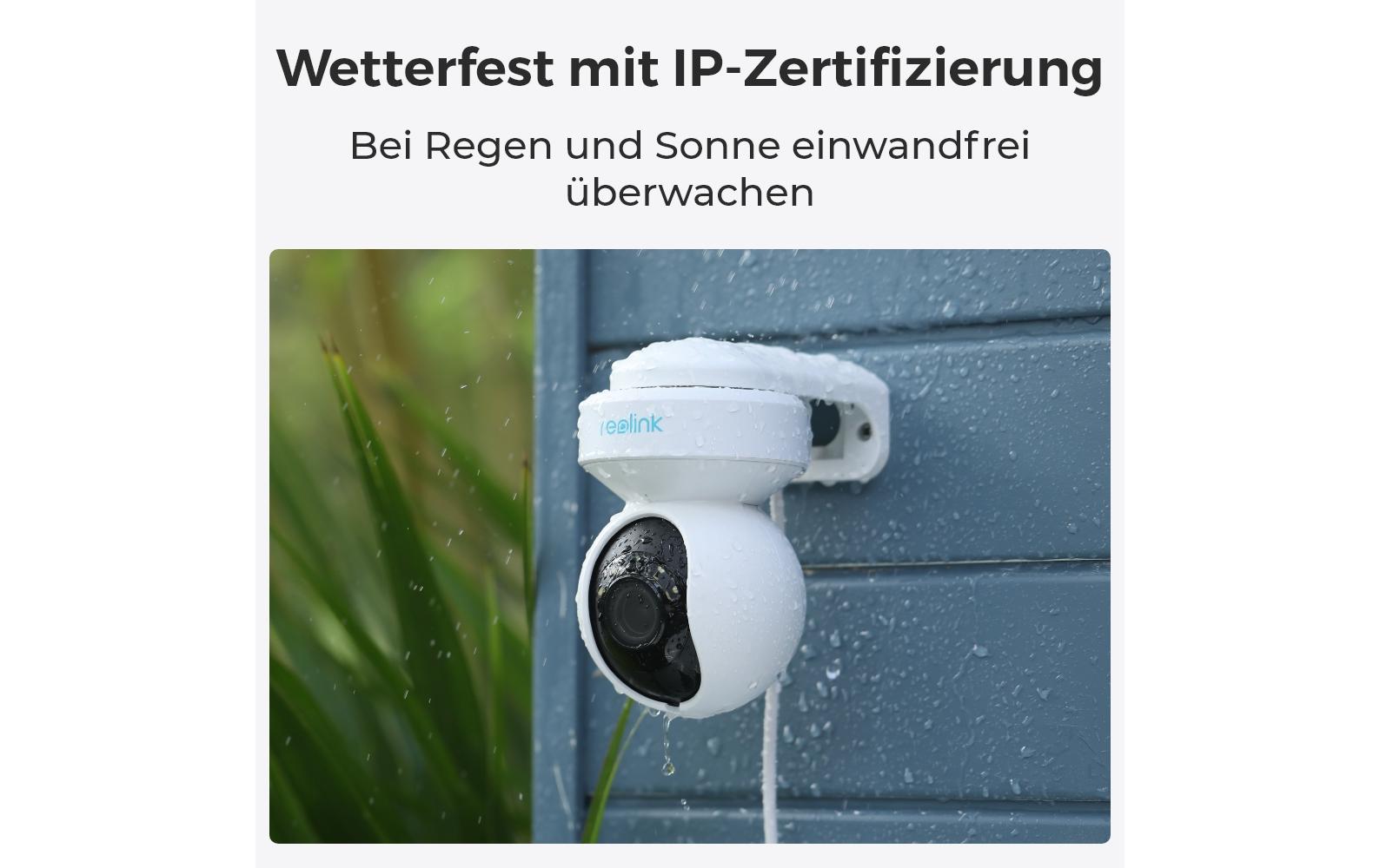 Netzwerkkamera E540 Weiss<br>Wetterfeste WLAN PTZ-Überwachungskamera mit smarter Erkennung & Spotlight