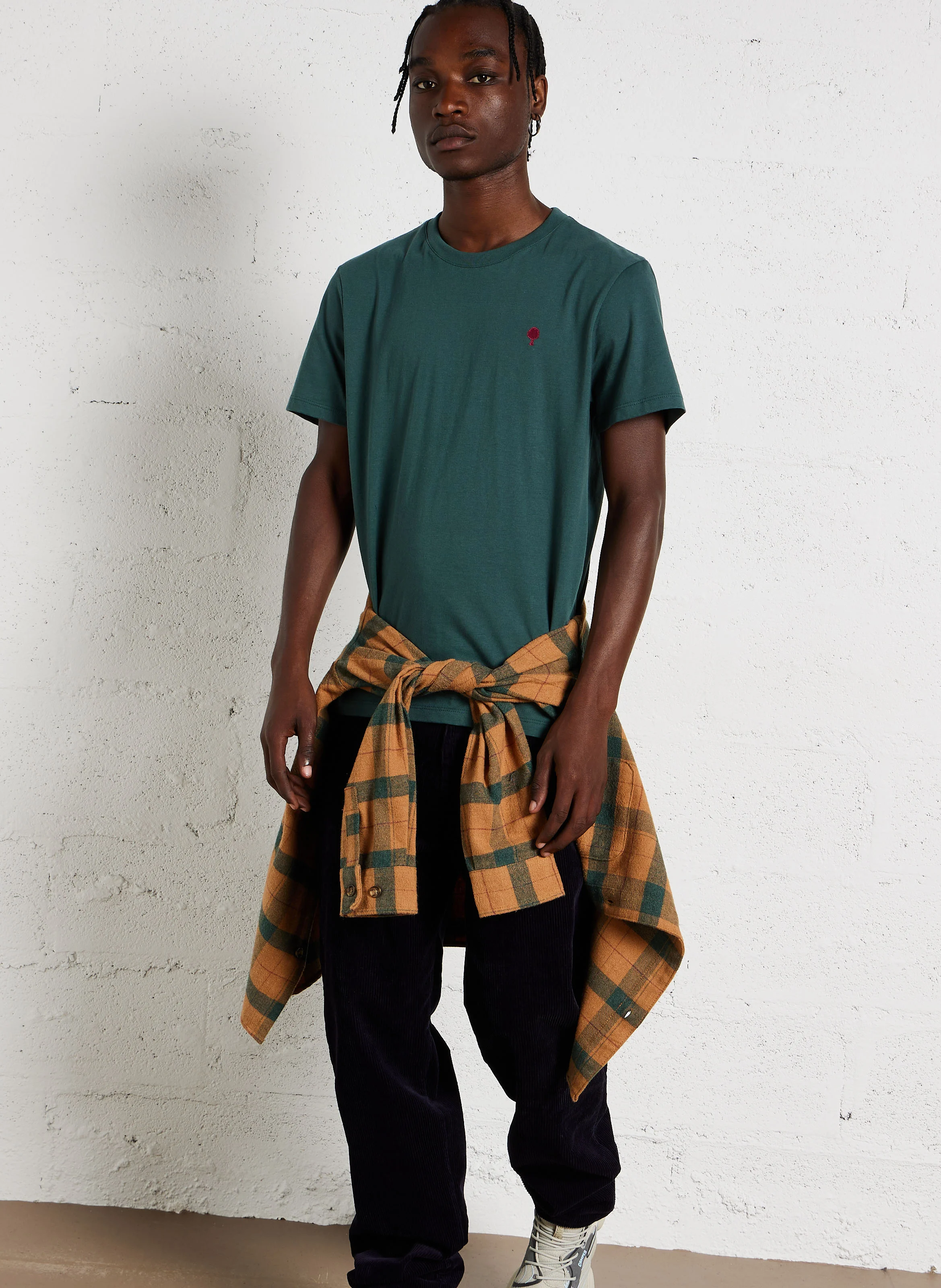 ARCY - Tee-shirt col rond en coton | Vert