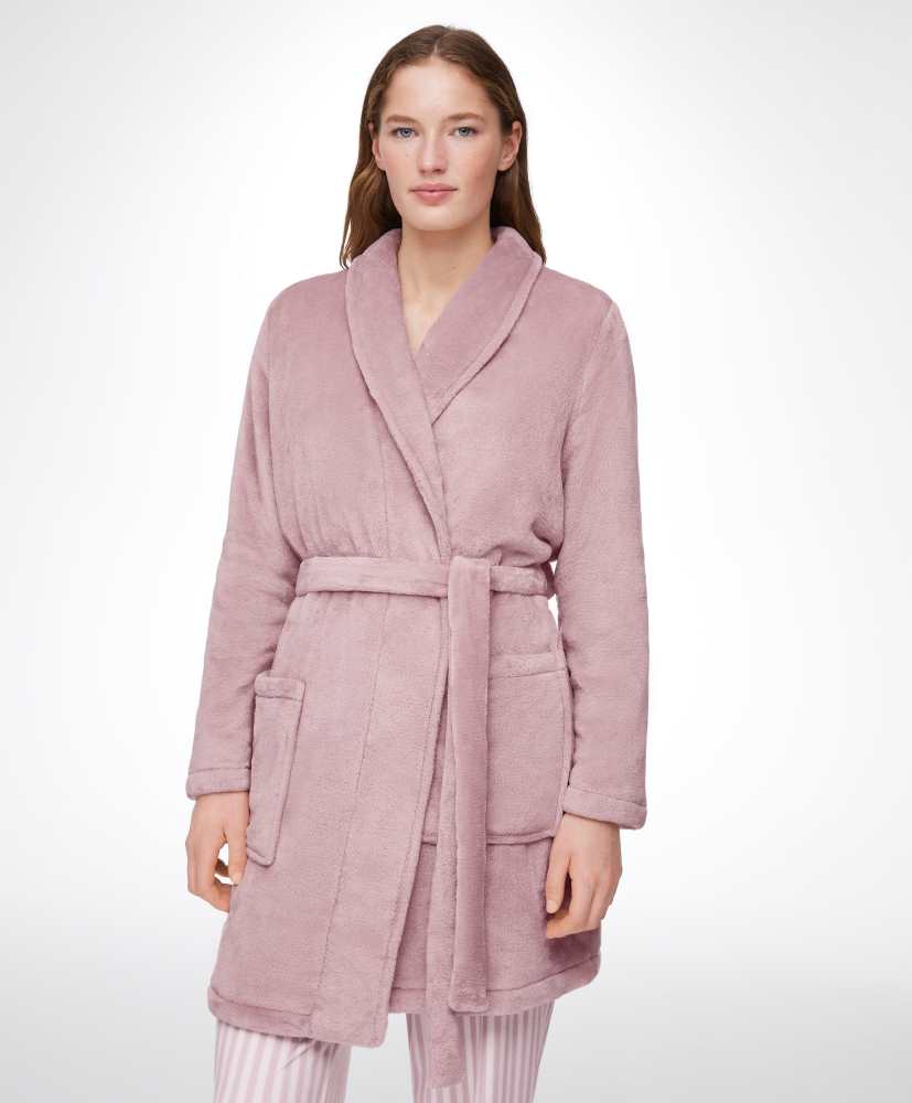 Robe curta de lã polar com toque macio