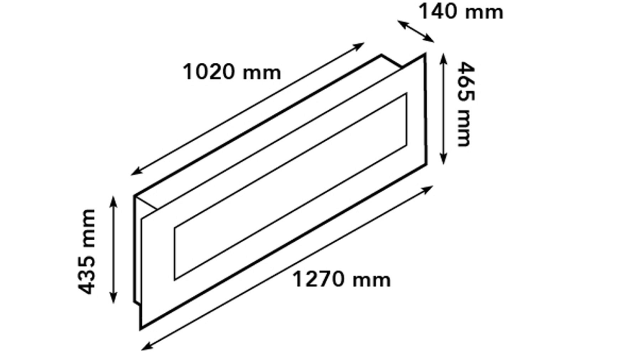 Elektrische wandhaard 130 Trivero B127 x D14 x H47 cm