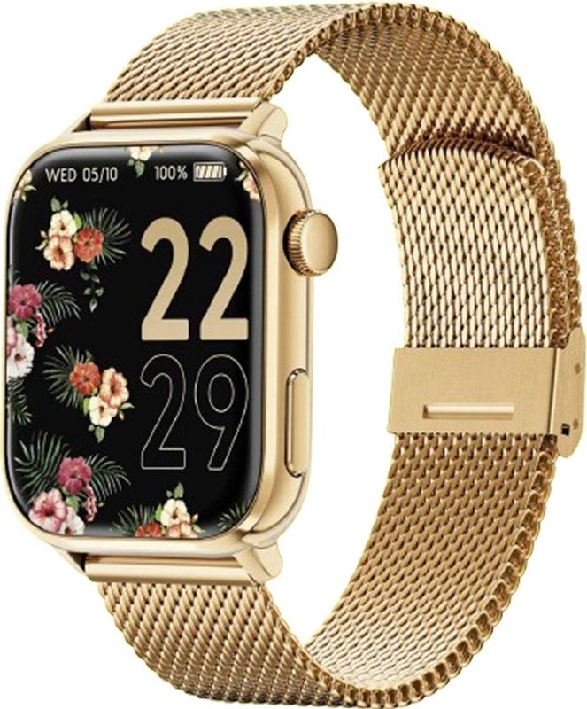 Ice-watch - 2.0 Milanese Band - Smartwatch - Goud - 1.96 inch Amoled