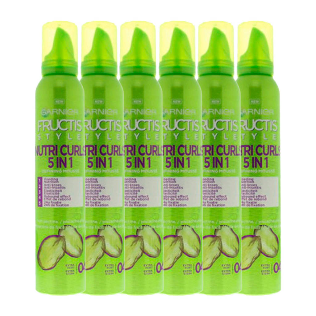 Goede mousse om krullen te creërenFructis Style Gekruld Haar Haarmousse - 6x 200 ml multiverpakking