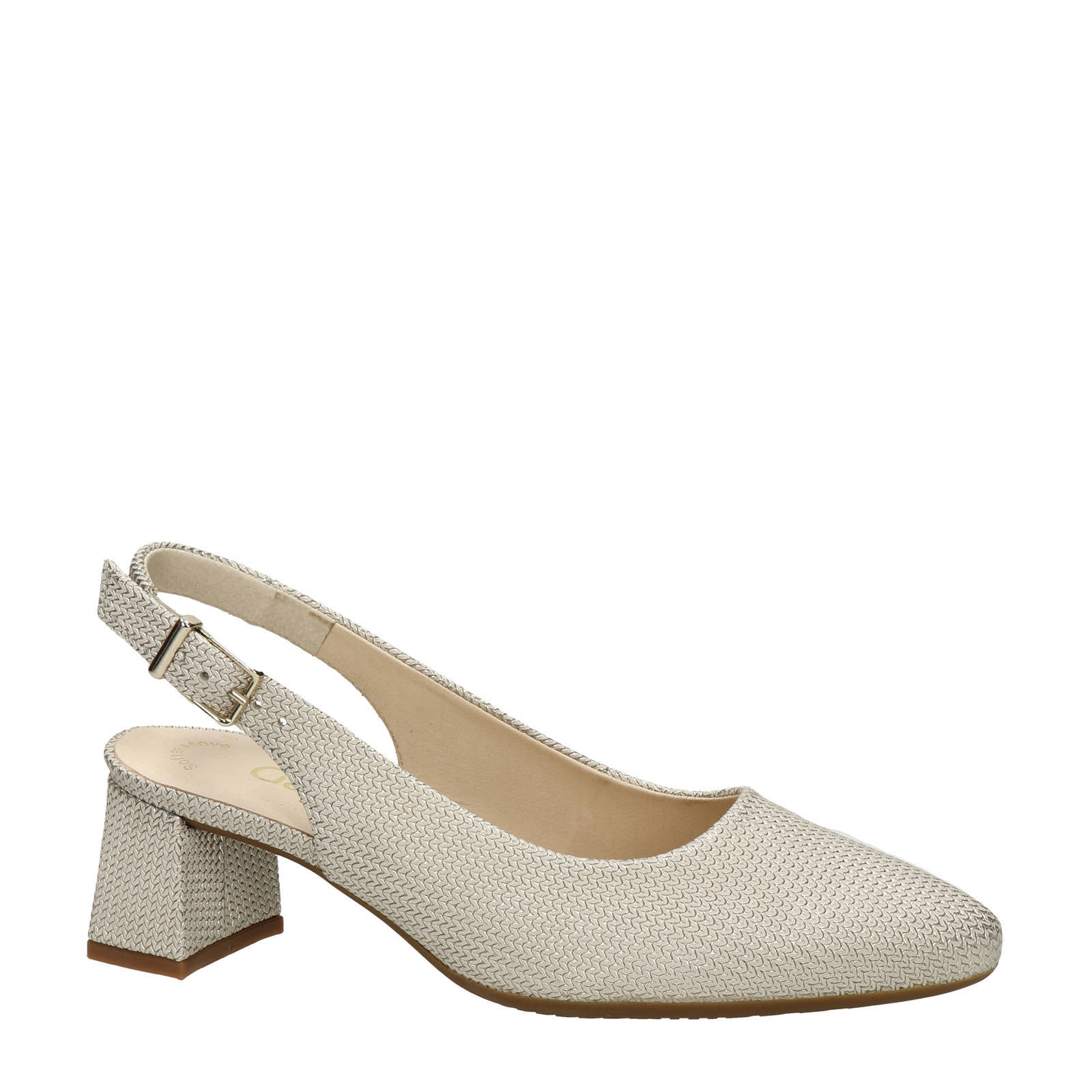 Gabor leren slingback pumps goud