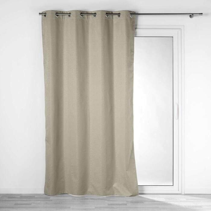 RIDEAU OEILLETS 140X260CM OCCULTANT DARKO NOISETTE