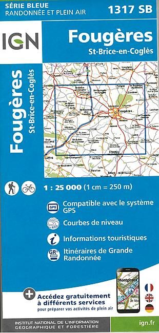 IGN - 1317 SB FOUGERES ST BRICE 1 25 000