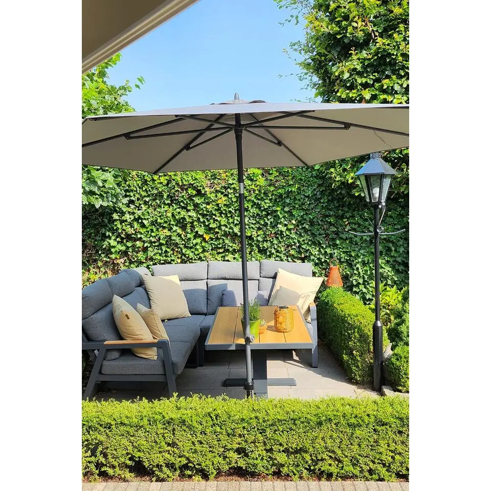 4-Seasons stokparasol Azzurro 300 cm - Charcoal