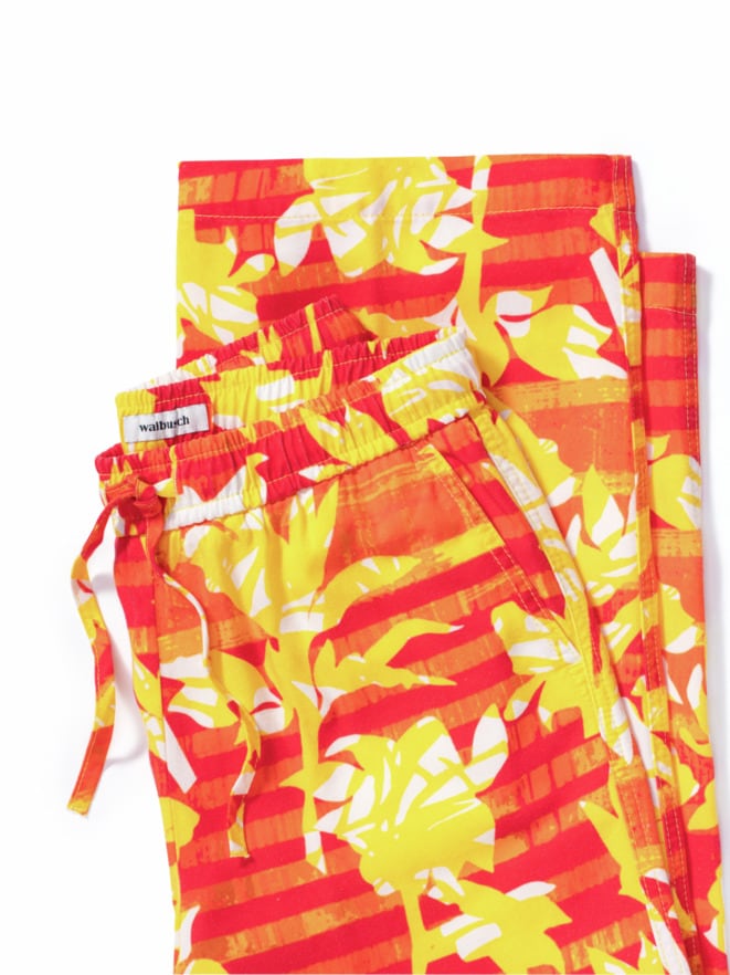 Lyocell-Culotte Palmenprint