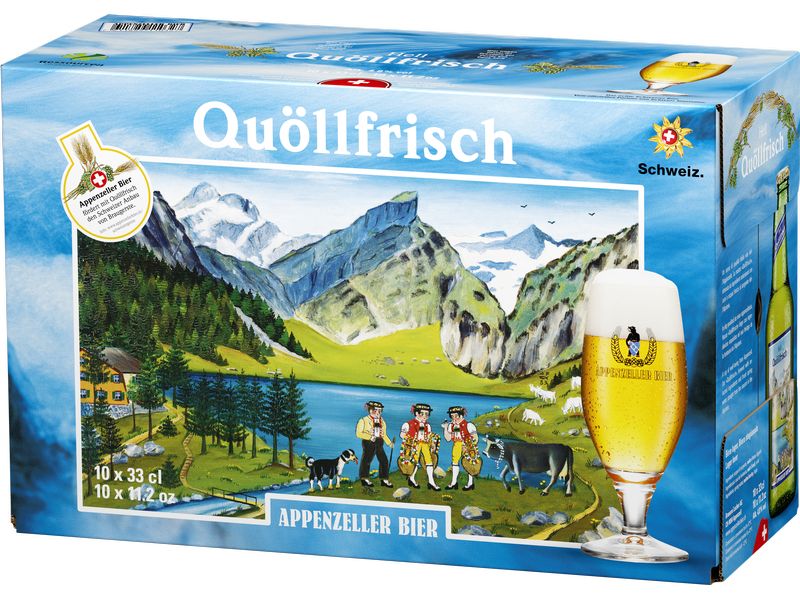 Appenzeller Bier Bier Quöllfrisch 10 x 0.33 l Hellbier