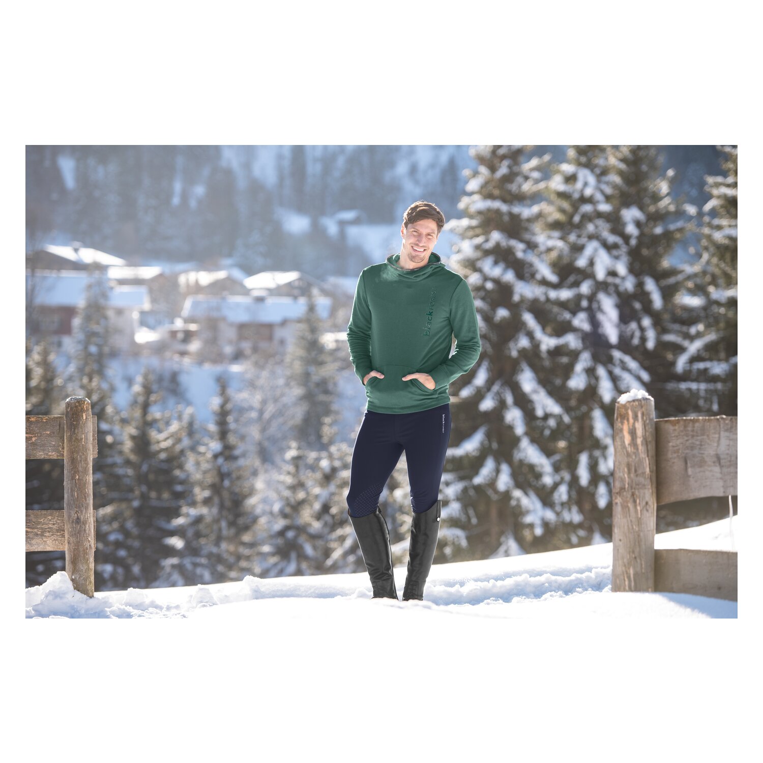 black forest Stehkragen-Hoodie  - race green