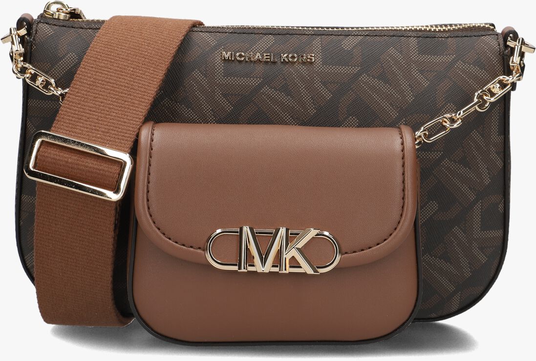 MICHAEL KORS cognac michael kors schoudertas lg mf crossbody