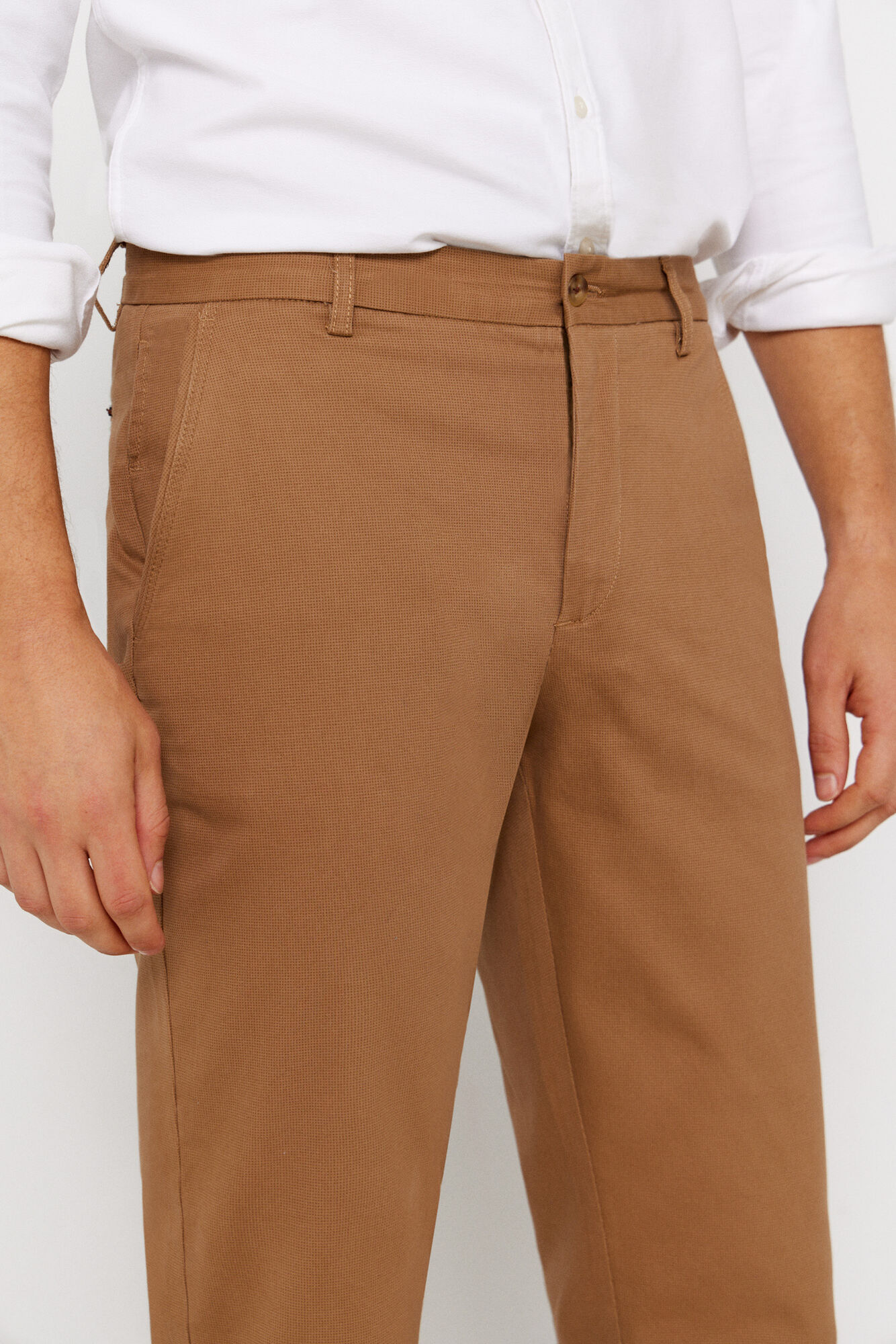 Calça chino estampada de corte regular
