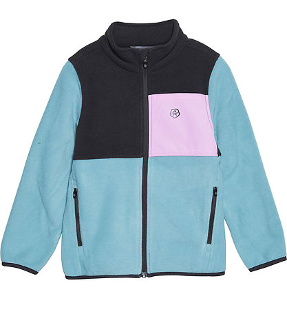 Color Kids Fleecejakke - Stone Blue/Koksgr?/Rosa