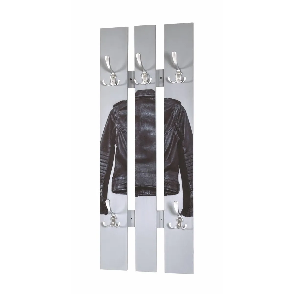 Pegane Garderobe Murale Gris Noir