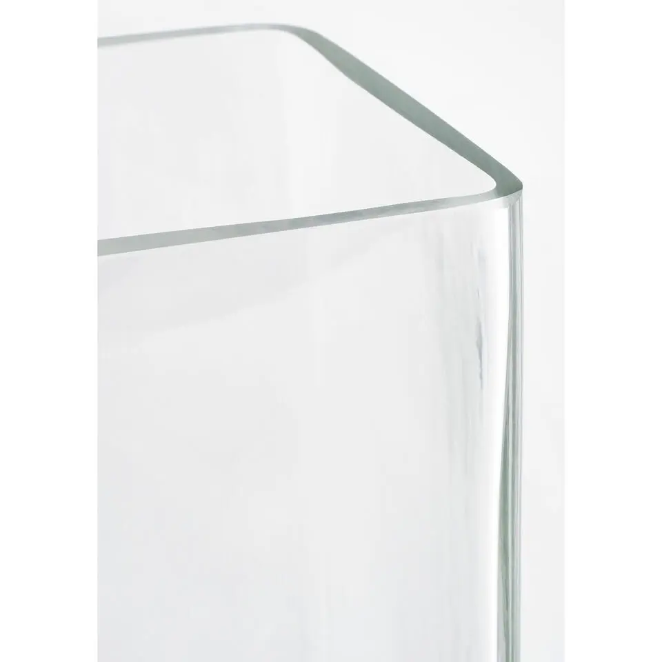 Mica Decorations Vaas - accubak - transparant - glas - 30 x 10 x 20 cm