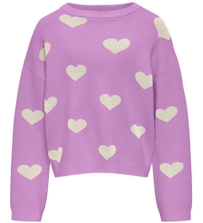 Kids Only Bluse - Strick - KogMontana - Afrikanisches Veilchen/H