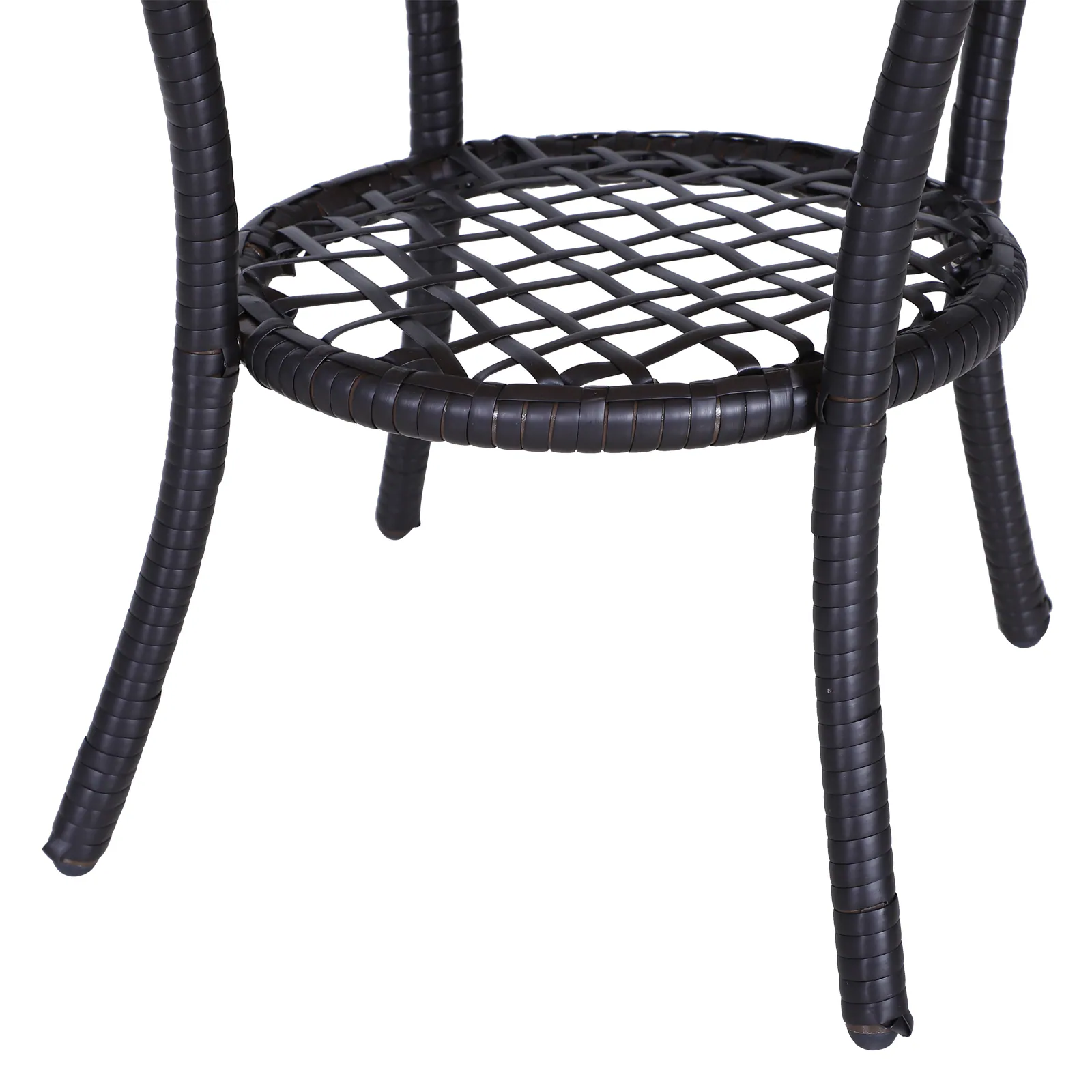 Outsunny Rattan Schaukelstuhl als 7-tlg. Set braun, cremeweiß