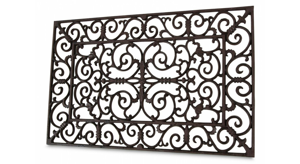 Paillasson rectangulaire fonte marron 72x46x2cm