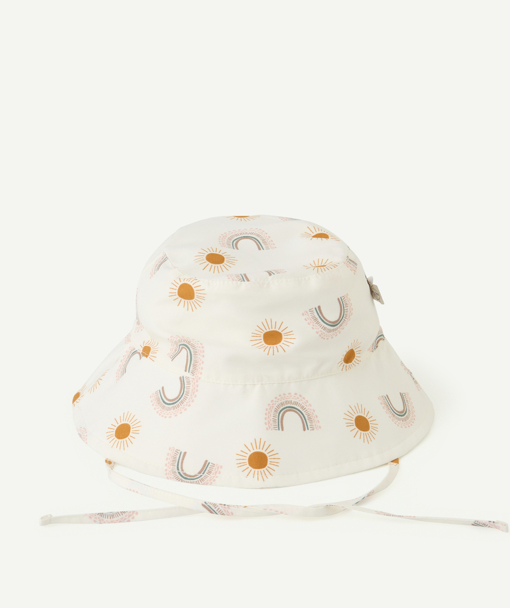 LASSIGBOB ANTI-UV BÉBÉ MIXTE RÉVERSIBLE BLANC IMPRIMÉ ARC-EN-CIEL