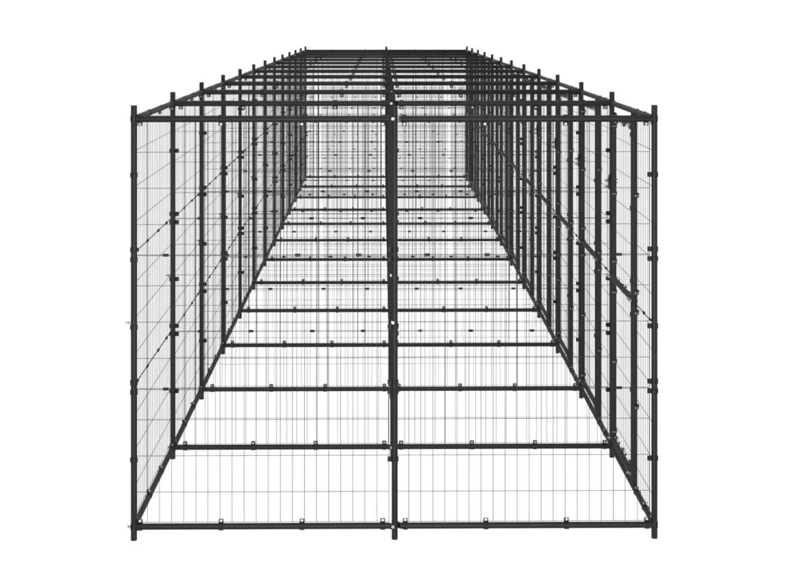 Chenil extérieur cage enclos 1320 x 220 x 180 cm 02_0000369