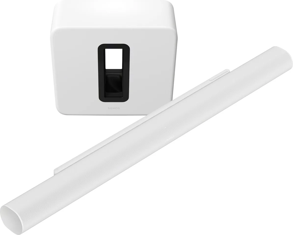 Sonos Arc Ultra et Sub 4 Blanc Barres de son