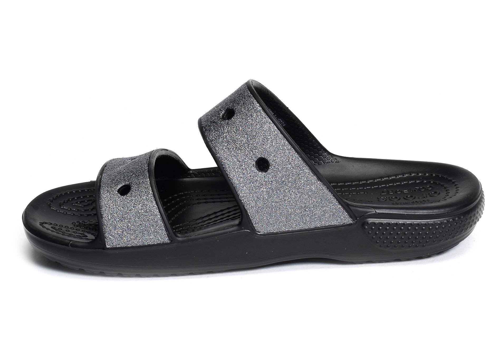 Classic crocs glitter ii sandal noir argent
