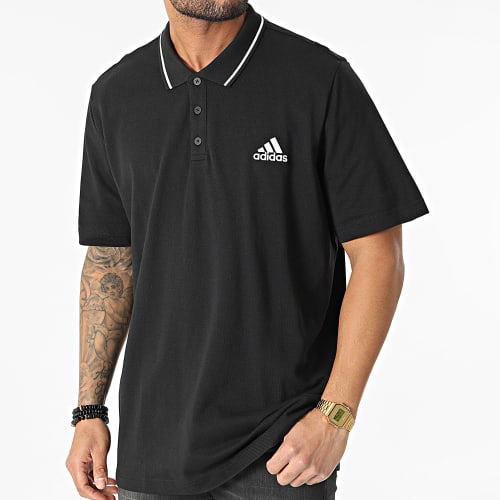 Polo A Manches Courtes Aeroready Essentials Piqué Small Logo Gk9027 Noir