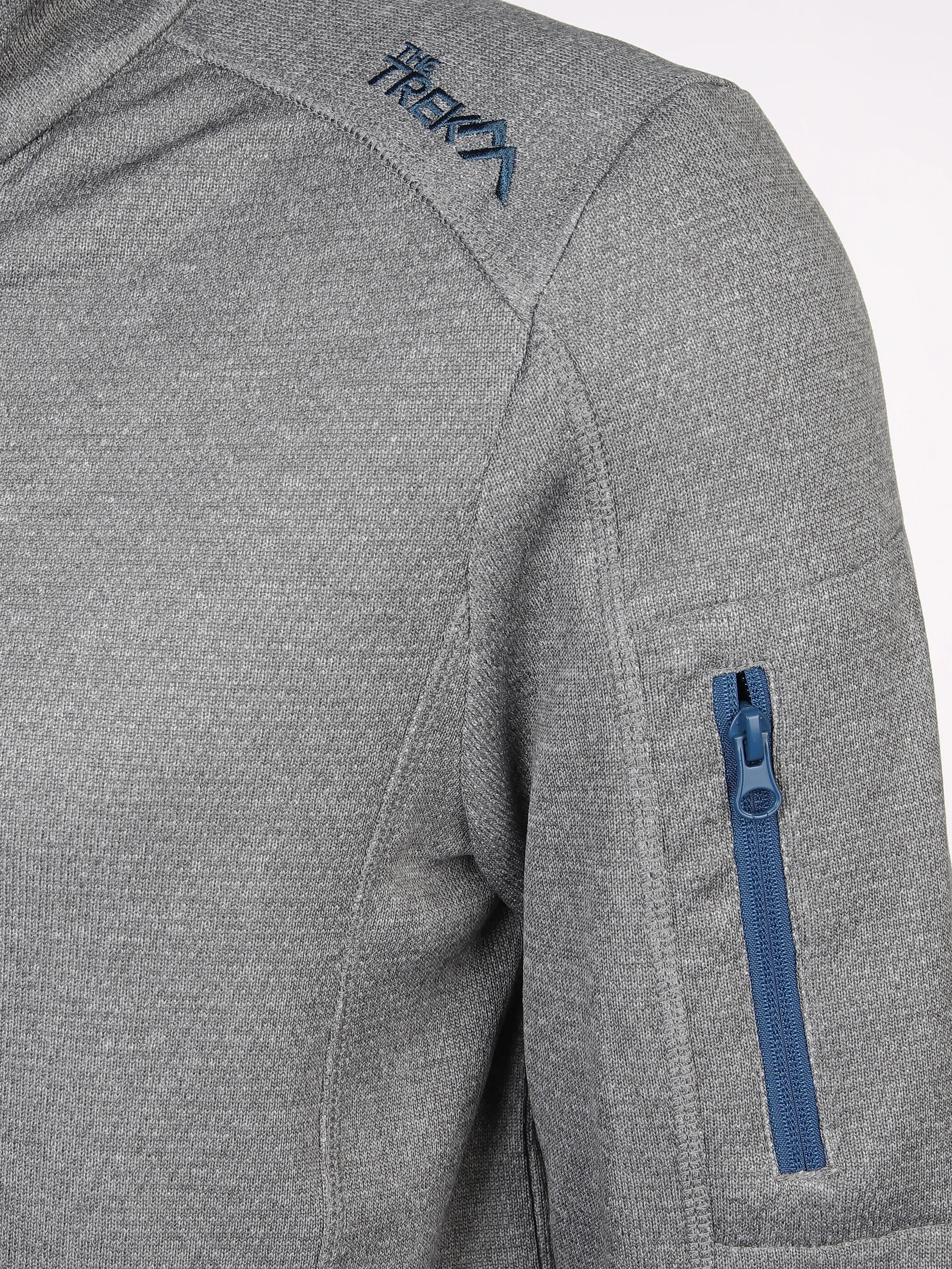 Herren Fleece Jacke mit farbigen Reißverschlüssen