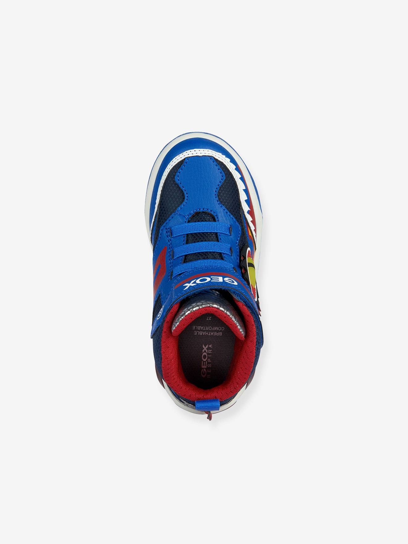 Tênis infantil Geox® Inek Boy azul elétrico com luzes