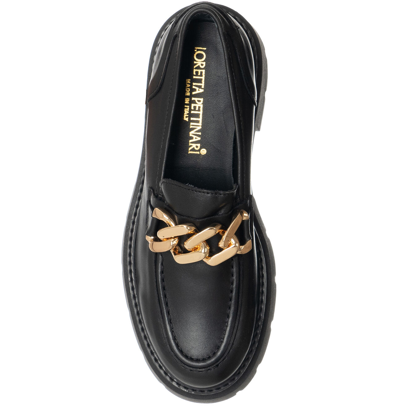 Loretta Pettinari Mocassins en Cuir Naplak noirs - Talon 4.5 cm