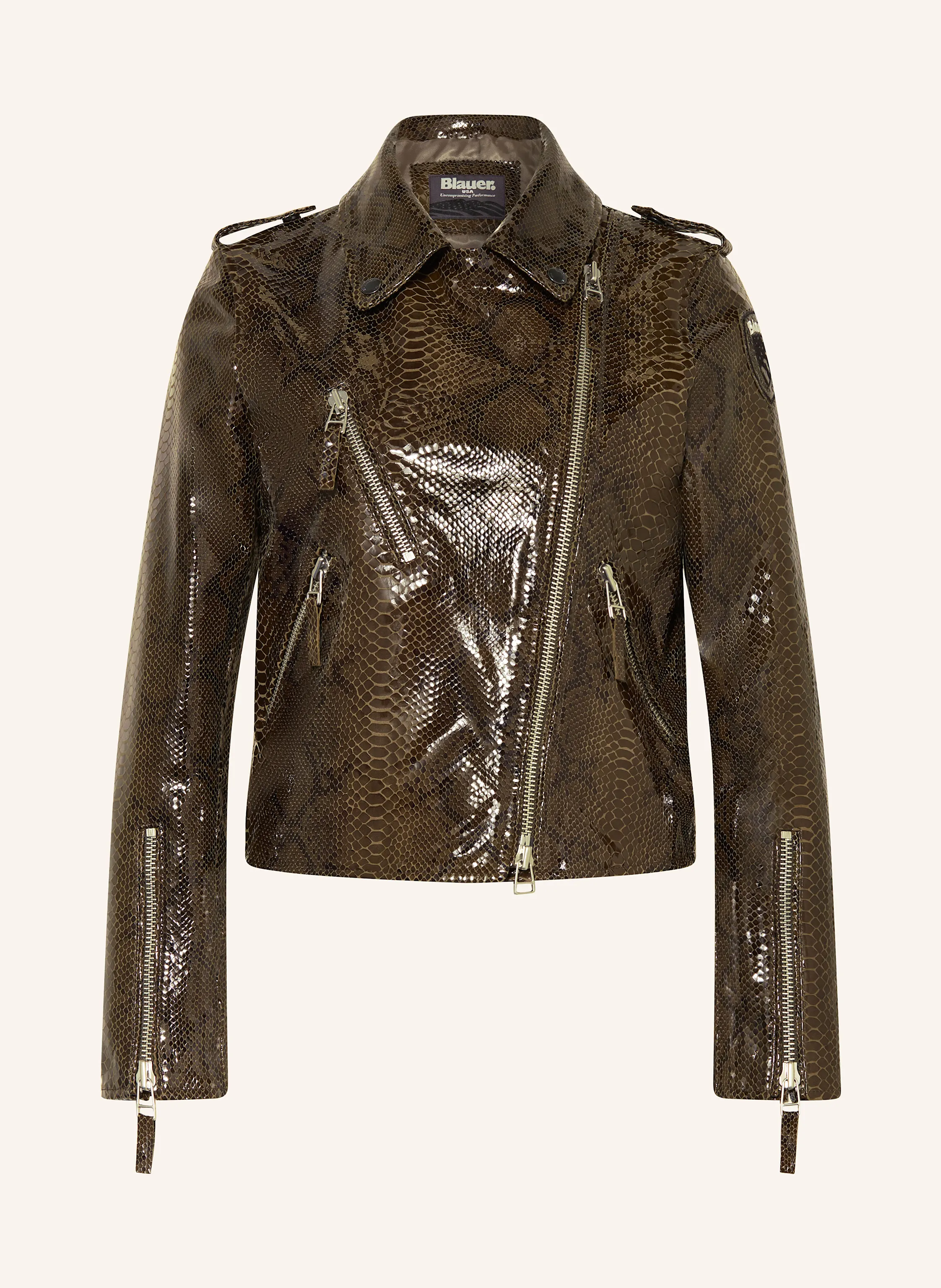 Blauer Lederjacke CHERRY