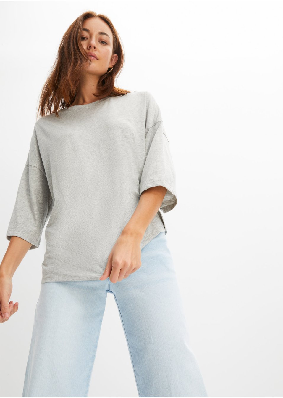 T-shirt coton oversized, mi-manches