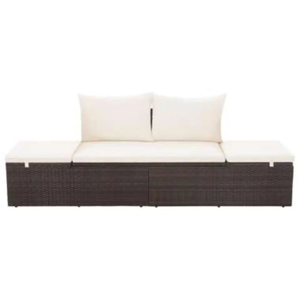 vidaXL - Loungebed - Bruin - Poly rattan