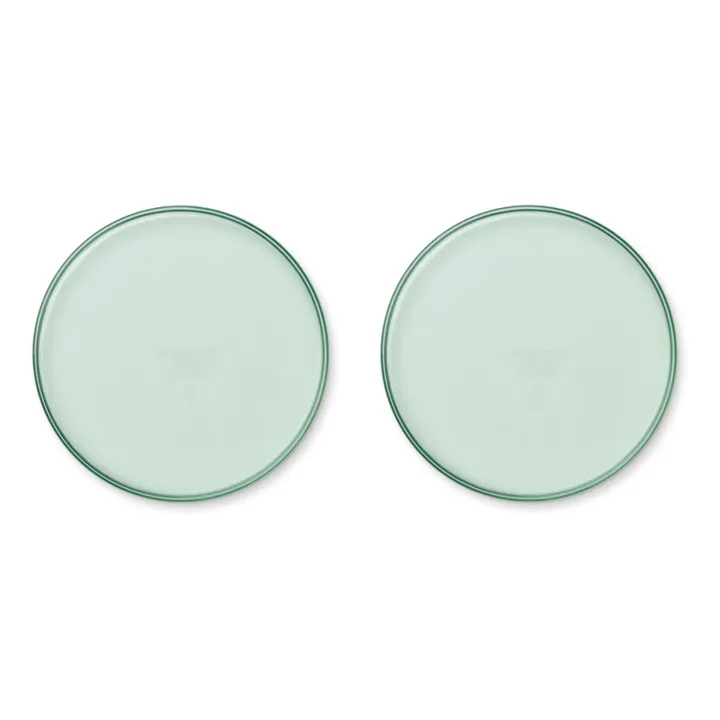 Liewood Assiettes Uma en tritan-set de 2 | Vert pâle