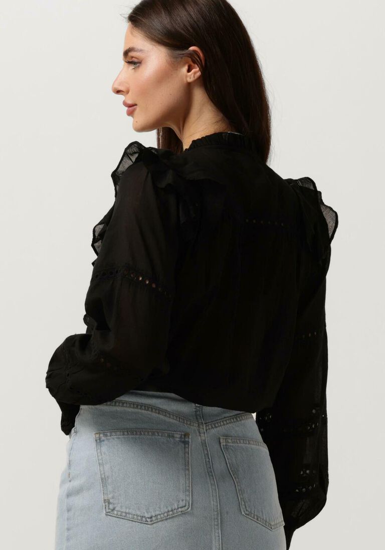 NEO NOIR zwarte neo noir blouse aurika s voile blouse