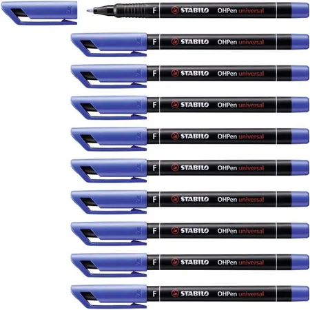 Folienstift - STABILO OHPen universal - permanent fein - 10er Pack - blau