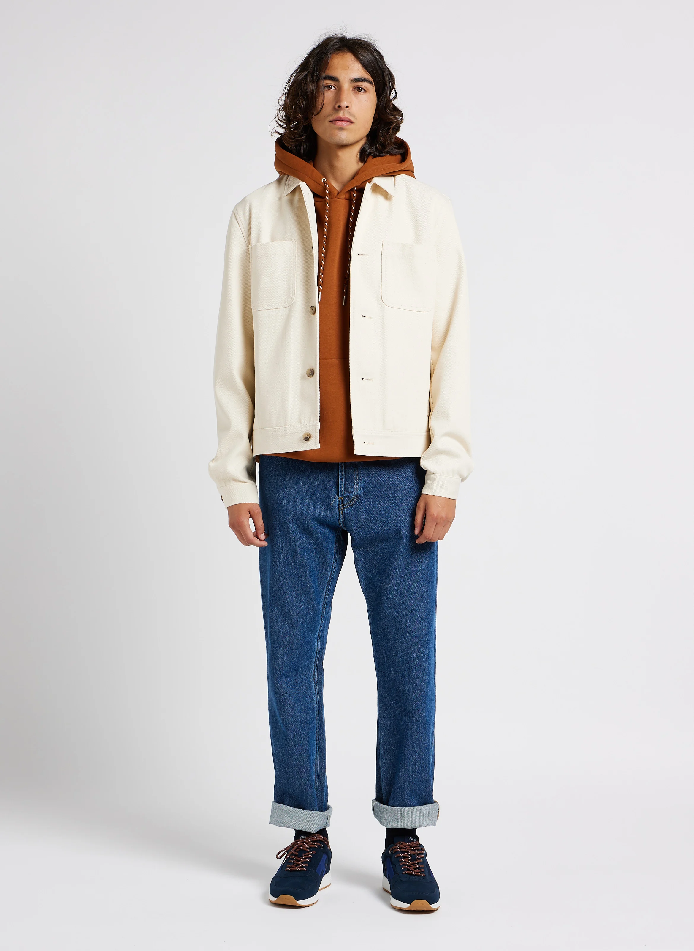 NASH HYBRID - Veste col classique en coton | Beige