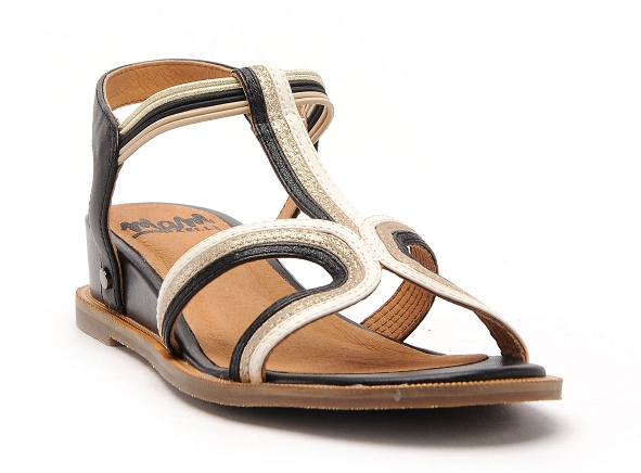 Mamzelle nu pieds plats femme omea noir