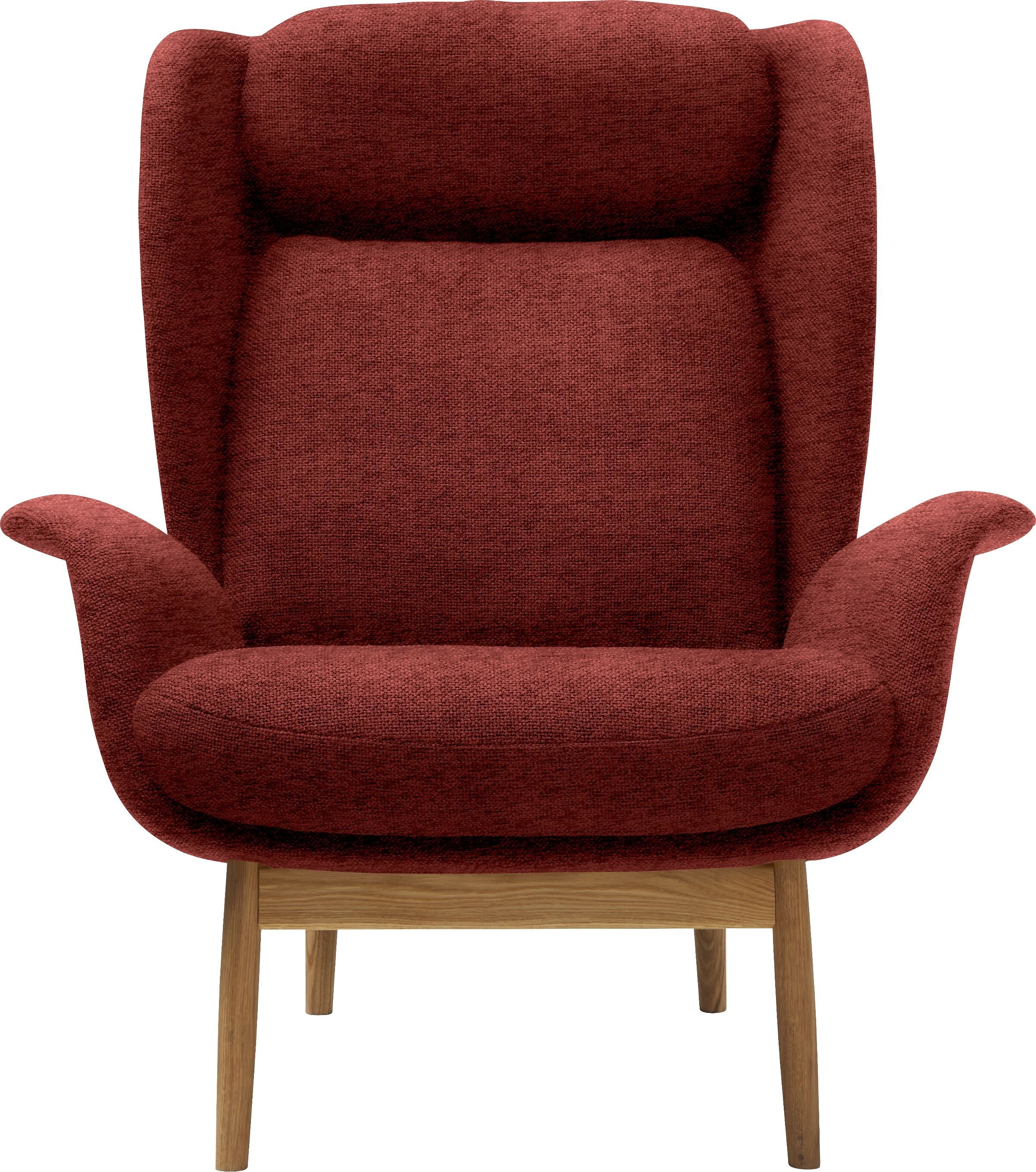 FRITZ Sessel - Rot / B: 93.0 cm x T: 90.0 cm x H: 102.0 cm