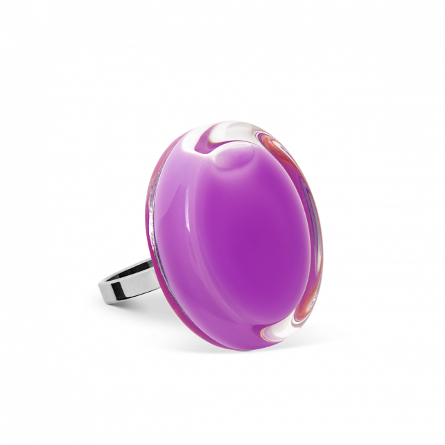 Bague en verre soufflé - Cachou Mini Milk