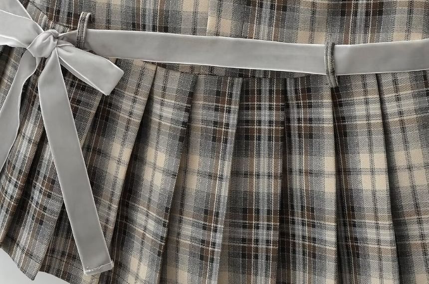 Yukis - Mini A-lijn rok met geplooide taille en middelhoge taille