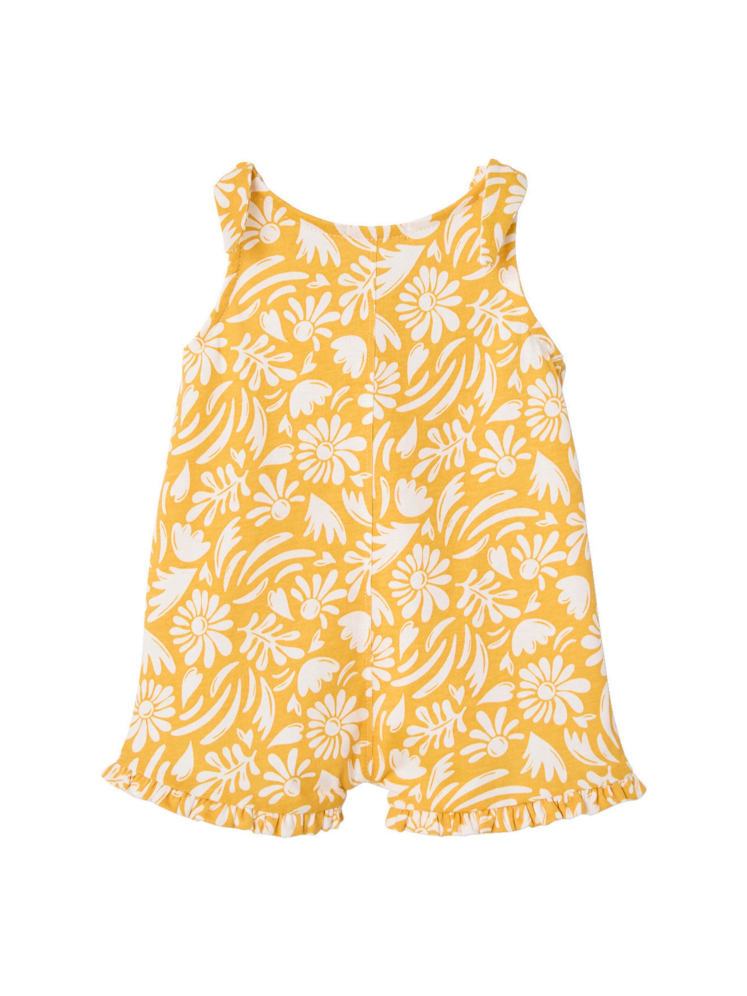 Vertbaudet Mädchen Baby Sommer-Overall ocker