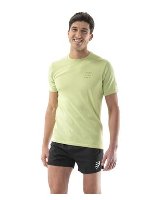 T-shirt manches courtes Compressport Podium Vert Homme