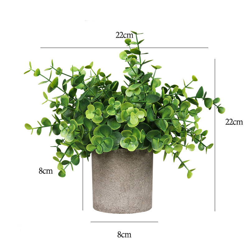 Deko Kunstblumen Eukalyptus Home Topfpflanzen