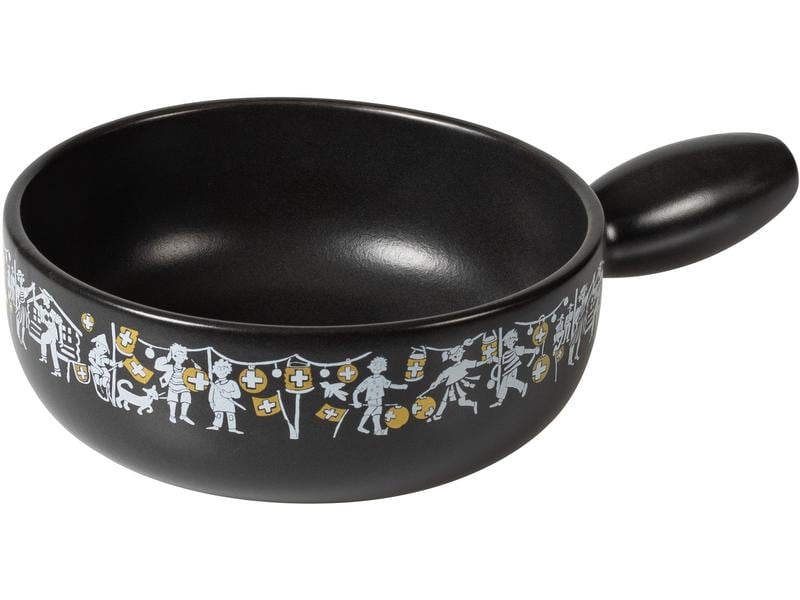 Kuhn Rikon Fondue-Caquelon Induktion Bundesfeier Schwarz Schwarze Fonduepfanne