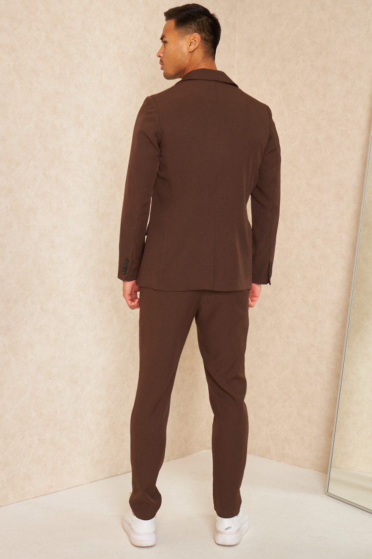 Costume 2 pièces blazer + pantalon marron