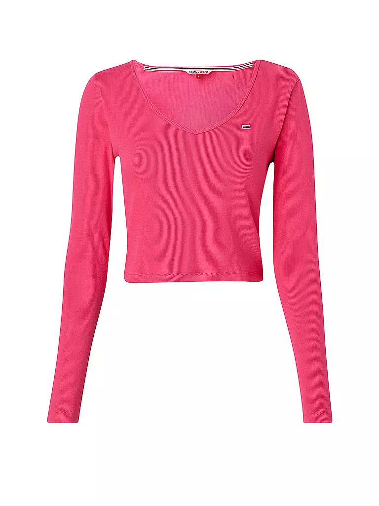 TOMMY JEANS Langarmshirt Cropped Fit pink