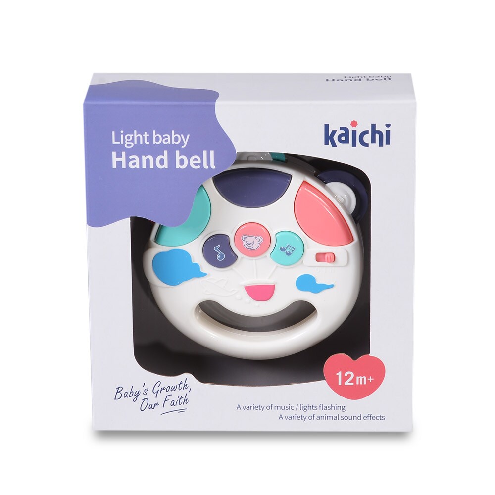 Moni Musikspielzeug Tamburin K999-106B Melodien Geräusche Licht Musikinstrument bunt