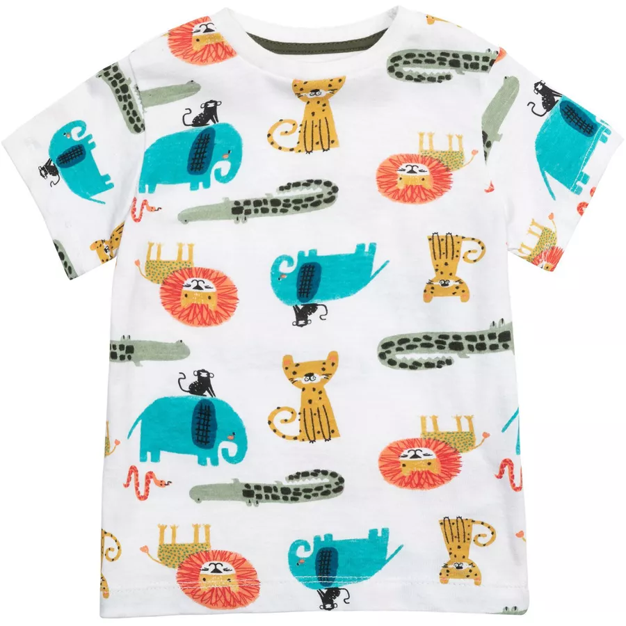 MINOTI T-Shirt und Shorts im Set KhakigrünWeiß